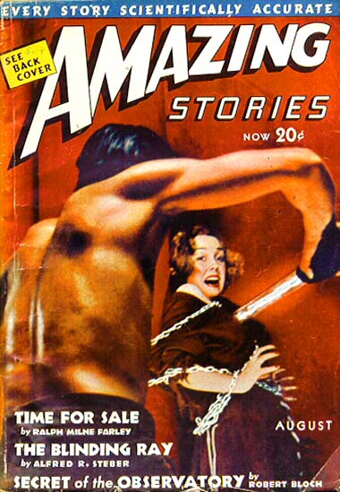 Amazing Stories August 1938 magazine back issue Amazing Stories magizine back copy 