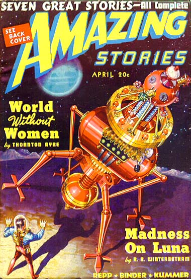 Amazing Stories April 1939 magazine back issue Amazing Stories magizine back copy 