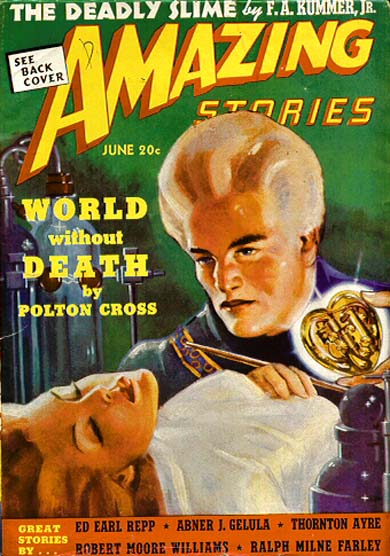 Amazing Stories June 1939 magazine back issue Amazing Stories magizine back copy 