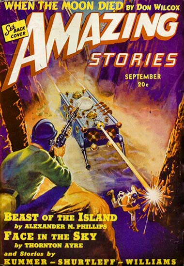 Amazing Stories September 1939 magazine back issue Amazing Stories magizine back copy 