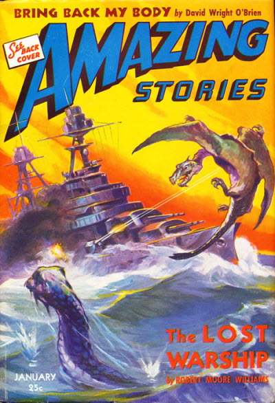 Amazing Stories January 1943 magazine back issue Amazing Stories magizine back copy 