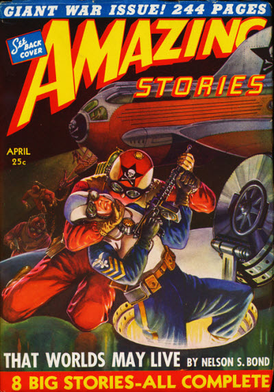 Amazing Stories April 1943 magazine back issue Amazing Stories magizine back copy 