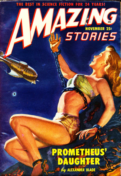 Amazing Stories November 1949 magazine back issue Amazing Stories magizine back copy 