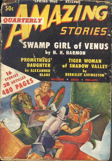 Amazing Stories Spring 1950 magazine back issue Amazing Stories magizine back copy 