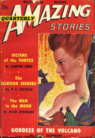 Amazing Stories Winter 1950 magazine back issue Amazing Stories magizine back copy 
