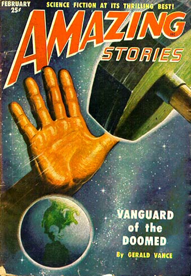 Amazing Stories February 1951 magazine back issue Amazing Stories magizine back copy 
