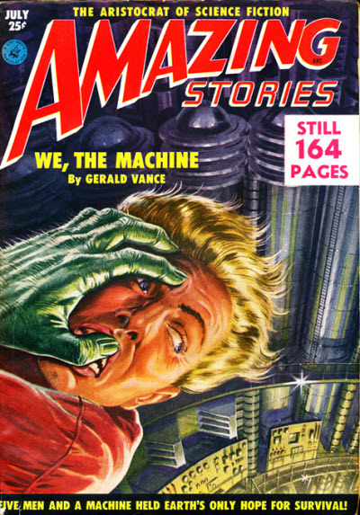 Amazing Stories July 1951 magazine back issue Amazing Stories magizine back copy 