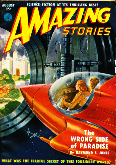 Amazing Stories August 1951 magazine back issue Amazing Stories magizine back copy 