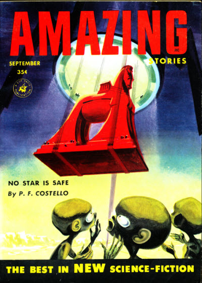Amazing Stories September 1954 magazine back issue Amazing Stories magizine back copy 