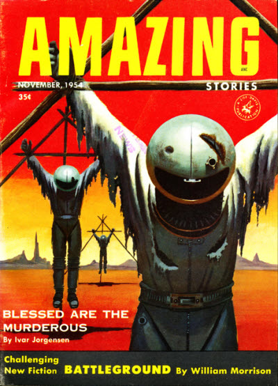 Amazing Stories November 1954 magazine back issue Amazing Stories magizine back copy 