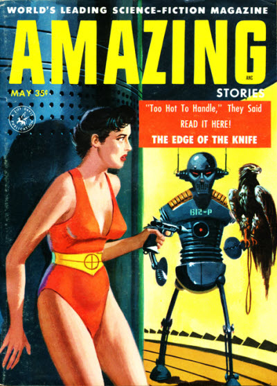 Amazing Stories May 1957 magazine back issue Amazing Stories magizine back copy 