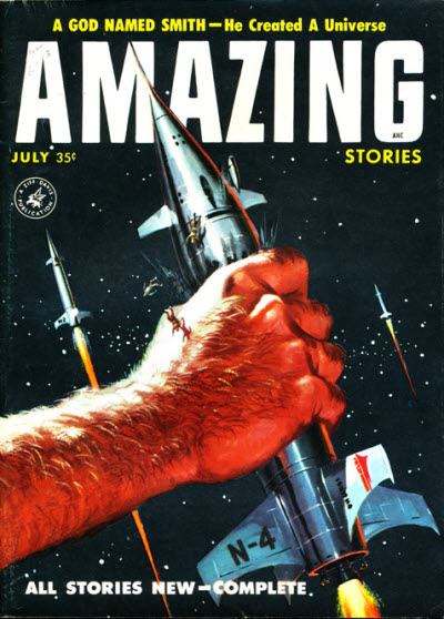 Amazing Stories July 1957 magazine back issue Amazing Stories magizine back copy 