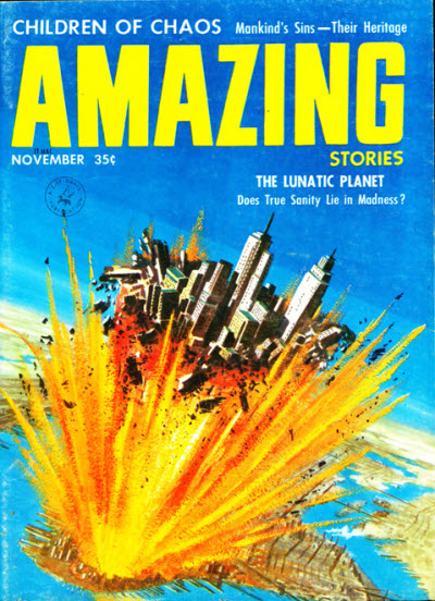 Amazing Stories November 1957 magazine back issue Amazing Stories magizine back copy 