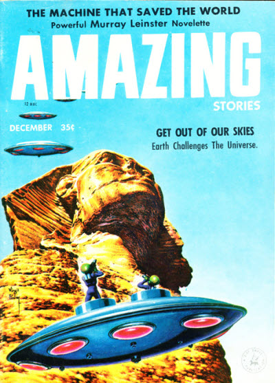 Amazing Stories December 1957 magazine back issue Amazing Stories magizine back copy 