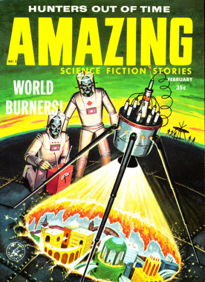 Amazing Stories February 1959 magazine back issue Amazing Stories magizine back copy 