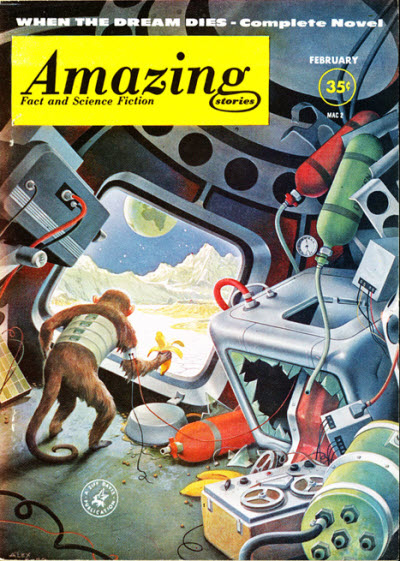 Amazing Stories February 1961 magazine back issue Amazing Stories magizine back copy 
