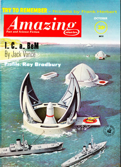 Amazing Stories October 1961 magazine back issue Amazing Stories magizine back copy 