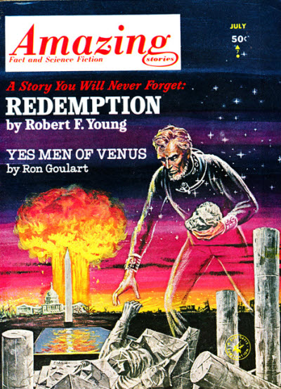 Amazing Stories July 1963 magazine back issue Amazing Stories magizine back copy 