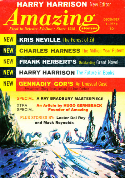 Amazing Stories December 1967 magazine back issue Amazing Stories magizine back copy 