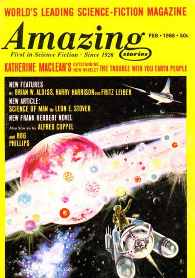 Amazing Stories February 1968 magazine back issue Amazing Stories magizine back copy 