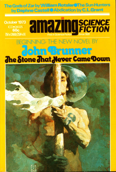 Amazing Stories October 1973 magazine back issue Amazing Stories magizine back copy 