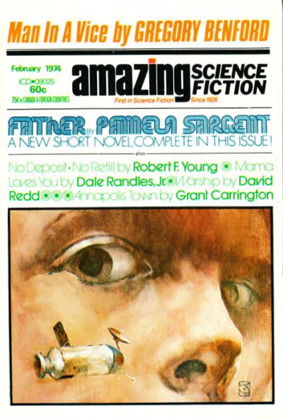 Amazing Stories February 1974 magazine back issue Amazing Stories magizine back copy 