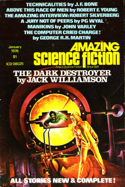 Amazing Stories January 1976 magazine back issue Amazing Stories magizine back copy 