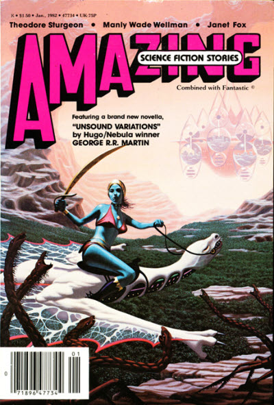 Amazing Stories January 1982 magazine back issue Amazing Stories magizine back copy 