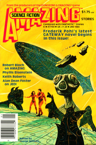 Amazing Stories January 1984 magazine back issue Amazing Stories magizine back copy 