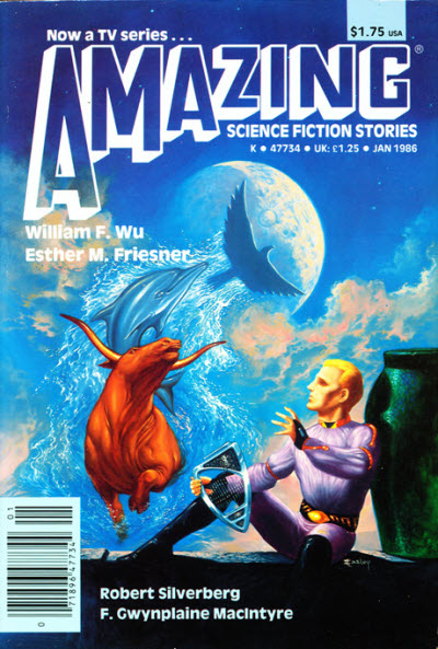 Amazing Stories January 1986 magazine back issue Amazing Stories magizine back copy 