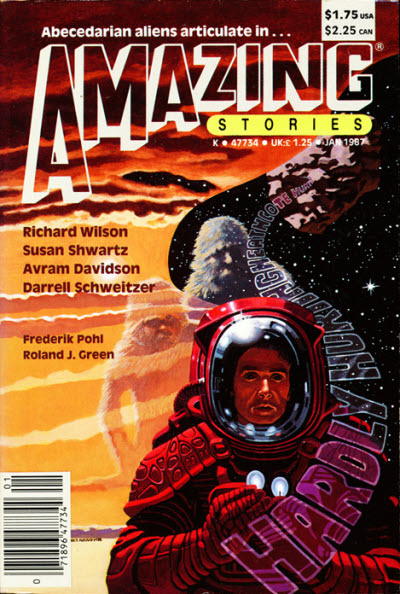 Amazing Stories January 1987 magazine back issue Amazing Stories magizine back copy 