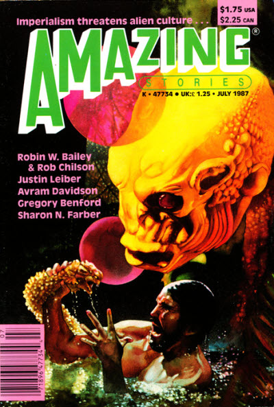 Amazing Stories July 1987 magazine back issue Amazing Stories magizine back copy 