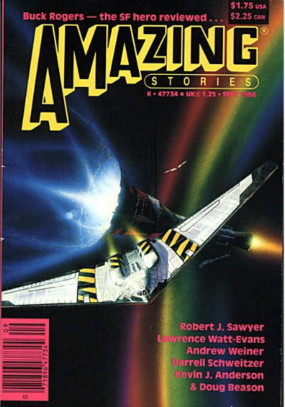 Amazing Stories September 1988 magazine back issue Amazing Stories magizine back copy 