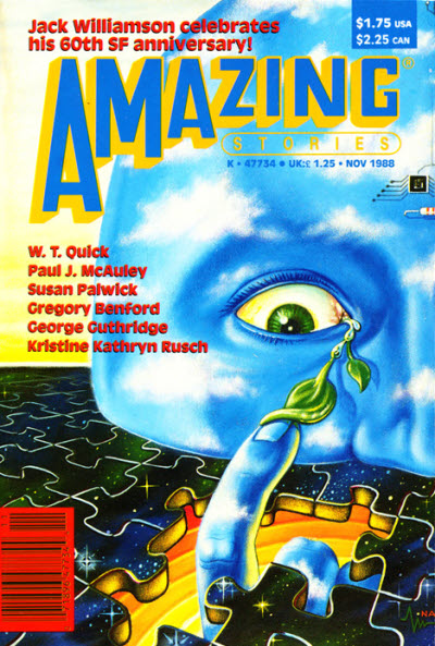 Amazing Stories November 1988 magazine back issue Amazing Stories magizine back copy 
