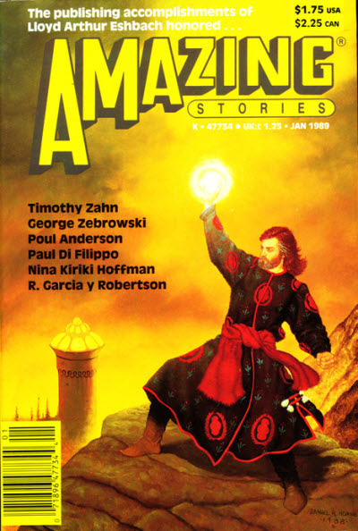 Amazing Stories January 1989 magazine back issue Amazing Stories magizine back copy 