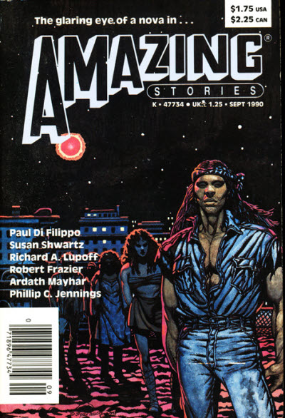 Amazing Stories September 1990 magazine back issue Amazing Stories magizine back copy 
