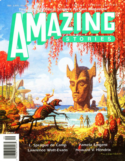 Amazing Stories January 1992 magazine back issue Amazing Stories magizine back copy 