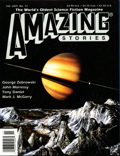Amazing Stories March 1992 magazine back issue Amazing Stories magizine back copy 