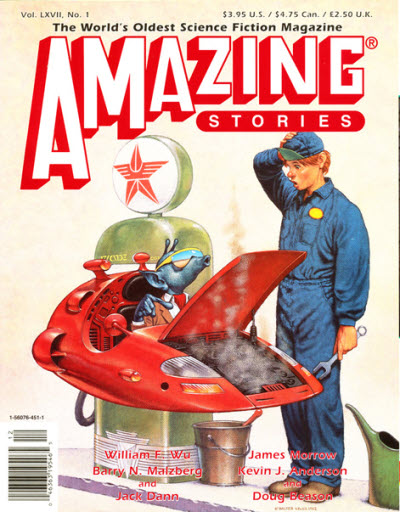 Amazing Stories April 1992 magazine back issue Amazing Stories magizine back copy 