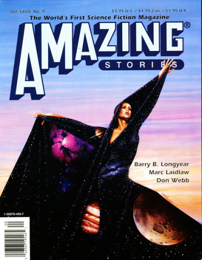 Amazing Stories December 1992 magazine back issue Amazing Stories magizine back copy 