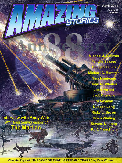 Amazing Stories April 2014 magazine back issue Amazing Stories magizine back copy 