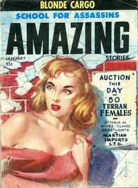 Amazing Stories January 1958 Magazine Back Copies Magizines Mags
