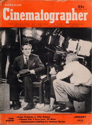 American Cinematographer January 1952, , The Magazine Of Motion Picture Photography