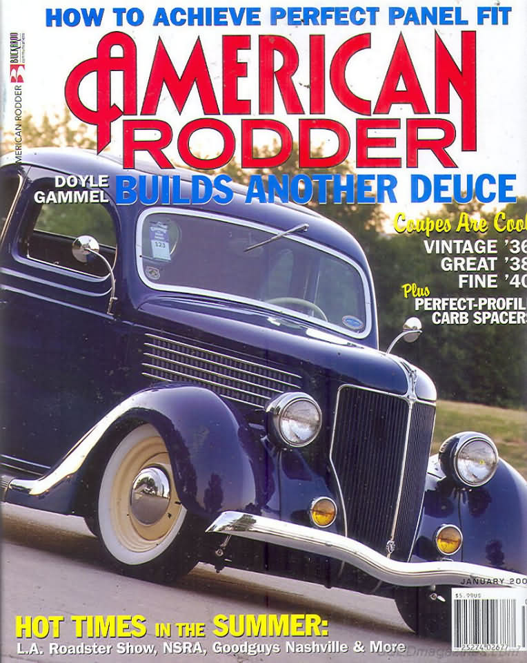 American Rodder January 2008 magazine back issue American Rodder magizine back copy 