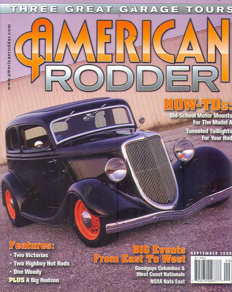 American Rodder September 2008 magazine back issue American Rodder magizine back copy 