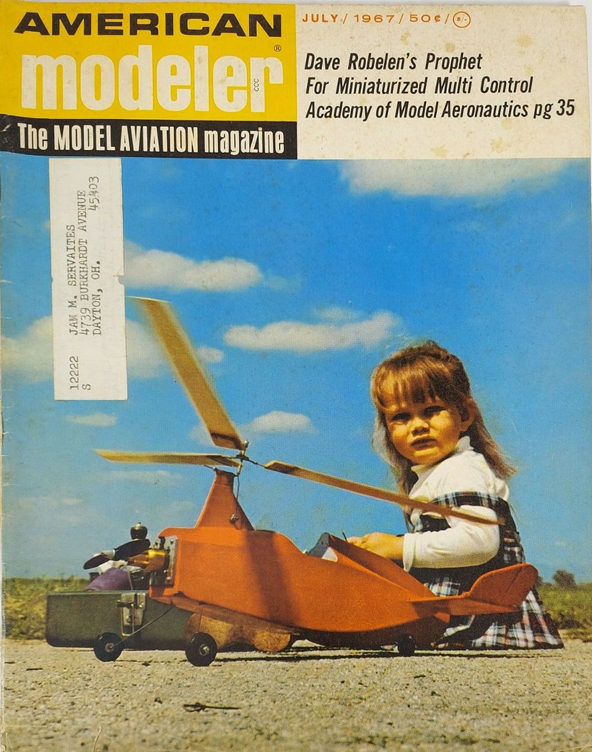 American Modeler July 1967 magazine back issue American Modeler magizine back copy 