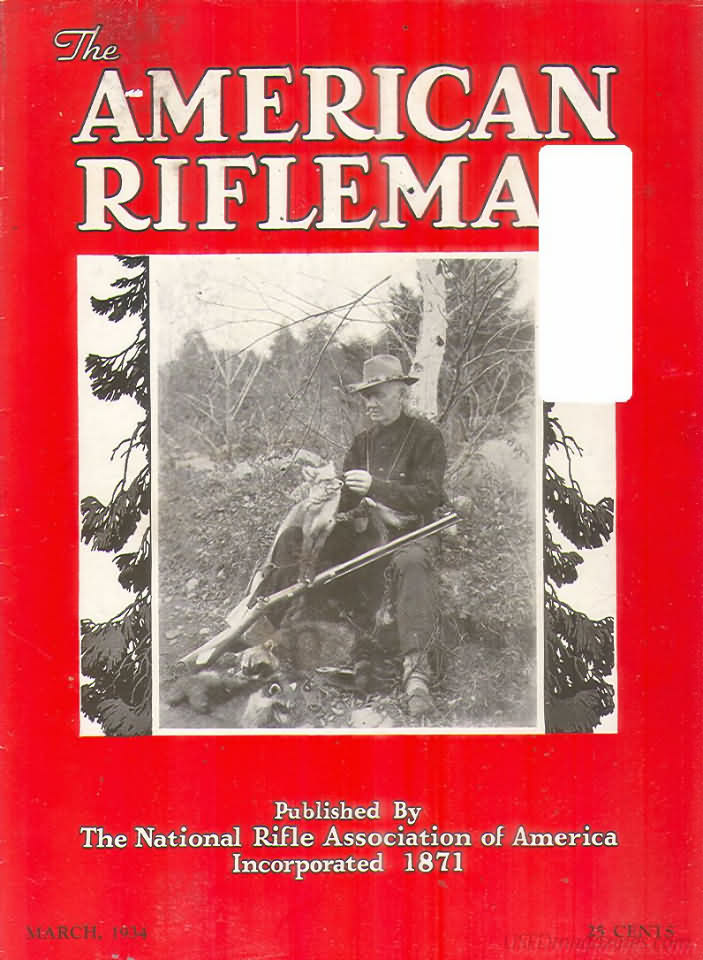 American Rifleman March 1934 magazine back issue American Rifleman magizine back copy 