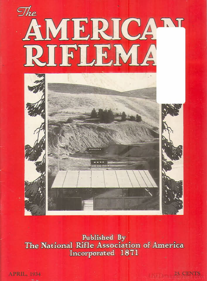 American Rifleman April 1934 magazine back issue American Rifleman magizine back copy 