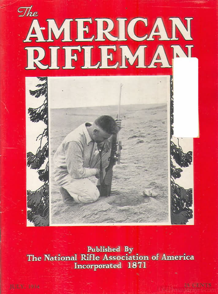 American Rifleman July 1934 magazine back issue American Rifleman magizine back copy 