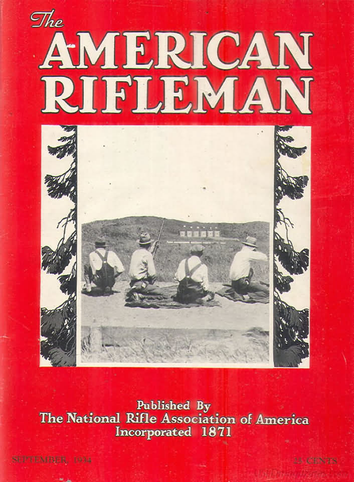 American Rifleman September 1934 magazine back issue American Rifleman magizine back copy 